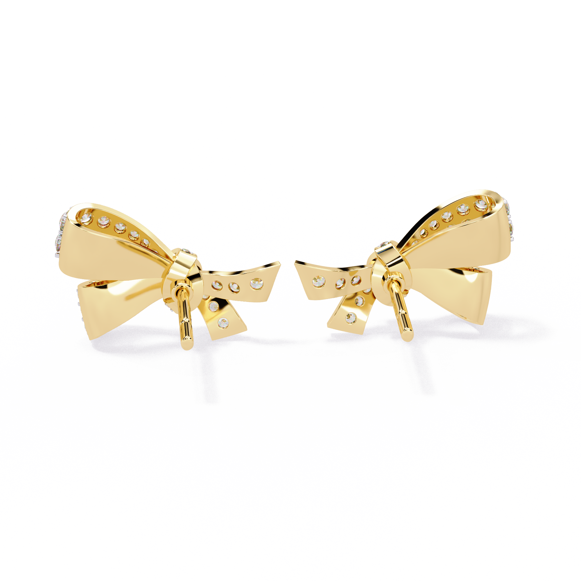 Buy 0.96Ct Elegant Bow Knot Diamond Stud | Solitairekart